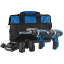 Draper Storm Force 10.8V Drill TW/Pack+3batts&BAG - 52031