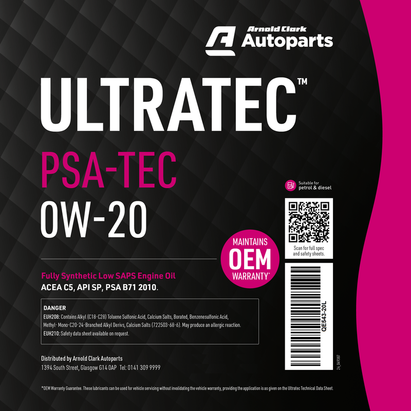Ultratec PSA-TEC 0W20 - 1 Litre Engine Oil
