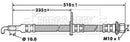 Borg & Beck Brake Hose  - BBH7418 fits PSA 107,C1,Toyota Aygo