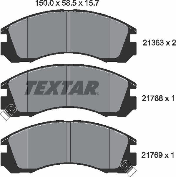 Citroën Mitsubishi, Brake Pad Set - Textar 21363012313101
