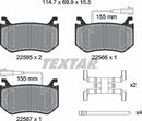 Textar Brake Pad Set - 2256501