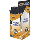 Lyreco Cristal Ball Point Pens - Black - Box of 50 - 785273