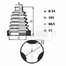 Borg & Beck Cv Joint Boot Kit  - BCB6423 fits Ford Focus 2014-