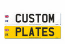 Finished Pair of Travel Aluminium Number Plates 520 X 111|Standard