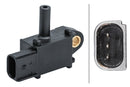 HELLA 6PP 009 409-551 Sensor, exhaust pressure - 3-pin connector - Bolted