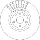 Disctech Brake Disc (Single) - Fits Jaguar, Mercedes-benz - ABD3403 - Front Axle