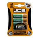 Jcb Rechargeable AA Batteries - 1200mAh - Pack of 4 - S5452