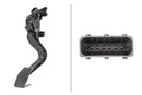 HELLA 6PV 010 175-741 Sensor, accelerator pedal position - for left-hand drive vehicles - 6-pin connec
