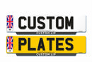 Pair of Standard Lipped 4D Eco Number Plates 520 X 127 GB