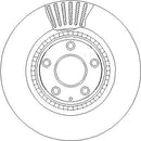Disctech Brake Disc (Single) - Fits Audi, Mazda - ABD3833 - Front Axle