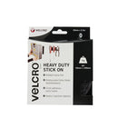 VELCRO Brand Heavy Duty Stick On Tape - 50mm x 2.5m, Black - VEL-EC60245-SRP6