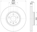Mintex Brake Discs fits -Audi V307:5 MDC2745 (also fits other vehicles)