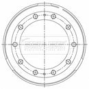 Borg & Beck Brake Drum - BBR32542