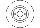 Disctech Brake Disc (Single) - Fits Abarth, Honda - ABD2061 - Front Axle