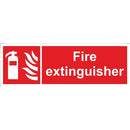 Fire Extinguisher Sign - Self Adhesive Vinyl - 100mm x 300mm - SS027SA