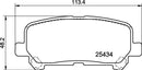 Mintex Brake Pad Set fits - MDB3457 (also fits other vehicles)