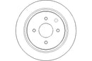 Disctech Brake Disc (Single) - Fits Nissan - ABD3081 - Rear Axle