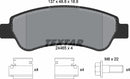 Citroën Fiat Peugeot, Brake Pad Set - Textar 2446501