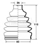 Borg & Beck Cv Joint Boot Kit  - BCB6080 fits Jeep Grand Cherokee