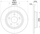 Mintex Brake Discs fits -Ford V256:4 MDC2867C (also fits other vehicles)