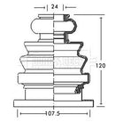 Borg & Beck Cv Joint Boot Kit  - BCB2682 fits Audi - Inner