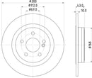 Mintex Brake Discs fits -MercedesBenz V320:5 MDC2703 (also fits other vehicles)