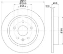 Mintex Brake Discs fits -Chevrolet Opel Saab Vauxhall S290:5 MDC2189C (also fits other vehicles)