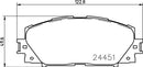 Mintex Brake Pad Set fits -Lexus Toyota MDB3003 (also fits other vehicles)