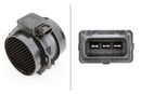 HELLA 8ET 009 142-031 Air Mass Sensor - 4-pin connector - Pipe-neck