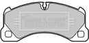 Borg & Beck Front Brake Pad Set - BBP2101 fits Porsche Cayenne(955) 09-