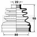 First Line Cv Joint Boot Kit  - FCB2814 fits Honda,  Ford - Inner