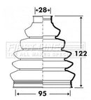 First Line Cv Joint Boot Kit  - FCB6103 fits Saab 9-5 02-on