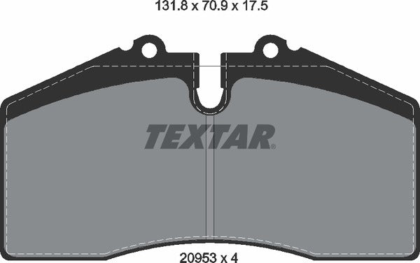 Textar Brake Pad Set - 2095302