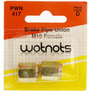 Wot-nots Brake Pipe Unions - Female M10 x 1 Pitch - Pack Of 2 - PWN417