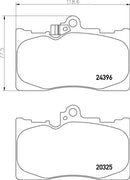 Mintex Brake Pad Set fits -Lexus MDB2727 (also fits other vehicles)