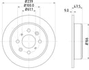 Mintex Brake Discs fits -ACura Honda S290:5 MDC846 (also fits other vehicles)
