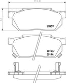 Mintex Brake Pad Set fits -Honda MDB1243 (also fits other vehicles)