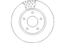 Disctech Brake Disc (Single) - Fits Ford, Mitsubishi - ABD2214 - Front Axle