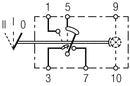 HELLA 6RH 004 570-267 Switch - Flip Switch Control - II+I-0 - Number of connectors: 6
