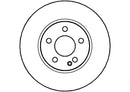 Disctech Brake Disc (Single) - Fits Mercedes-benz - ABD2193 - Front Axle