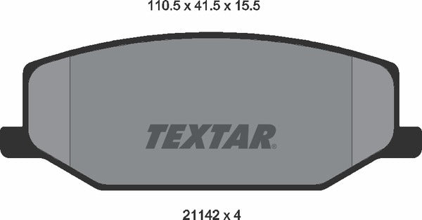 Mazda Suzuki, Brake Pad Set - Textar 2114202