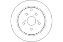 Disctech Brake Disc (Single) - Fits Audi, Toyota - ABD3358 - Rear Axle