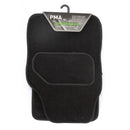 Pma Universal Luxury Car Mat Set With Heal Pad - 4 Piece Black - PCM4507