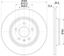 Mintex Brake Discs fits -Audi V300:6 MDC2003C (also fits other vehicles)