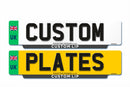 Pair of Standard Lipped Travel 4D Eco Number Plates 520 X 127