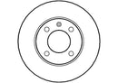 Disctech Brake Disc (Single) - Fits Audi, Citroën - ABD2638 - Front Axle