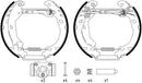 Mintex Brake Shoe Kits fits -Fiat Ford MSP304 (also fits other vehicles)