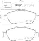 Mintex Brake Pad Set fits -Fiat Ford MDB3316 (also fits other vehicles)
