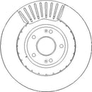 Disctech Brake Disc (Single) - Fits Hyundai, Vw - ABD3379 - Front Axle