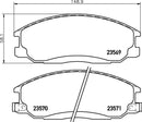 Mintex Brake Pad Set fits -Daewoo Hyundai Ssangyong MDB2063 (also fits other vehicles)